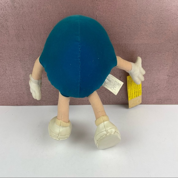 Vintage M&M's Blue White Plush Stuffed Animal New With Tag - Picture 6 of 8